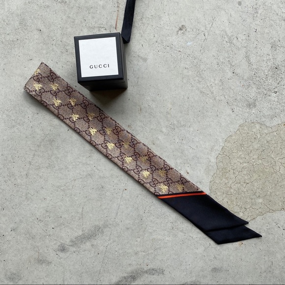 gg bees silk neck bow